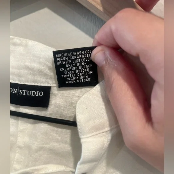 100% Linen white Tunic size Large - Picture 5 of 8